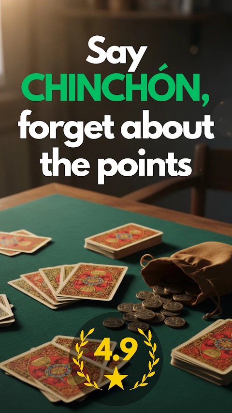 Chinchón score table with points per round in the app